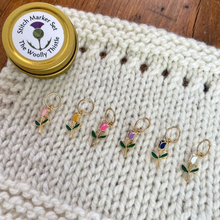 Spring Bouquet Stitch Marker Set