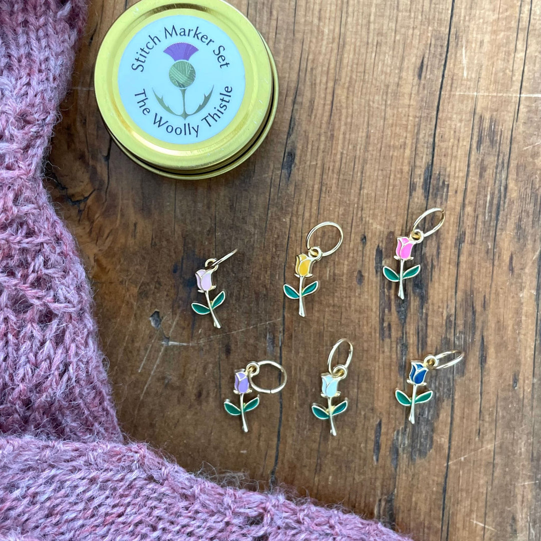 Spring Bouquet Stitch Marker Set