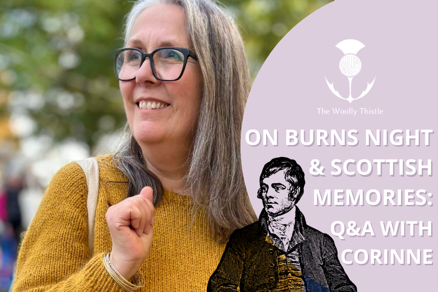 On Burns Night & Scottish Memories: Q&A with Corinne. Corinne and Robbie Burns.