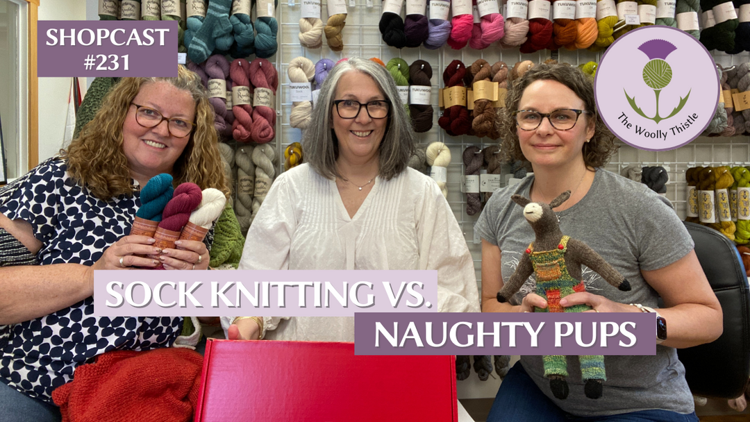 Shopcast 231: Sock Knitting vs. Naughty Pups