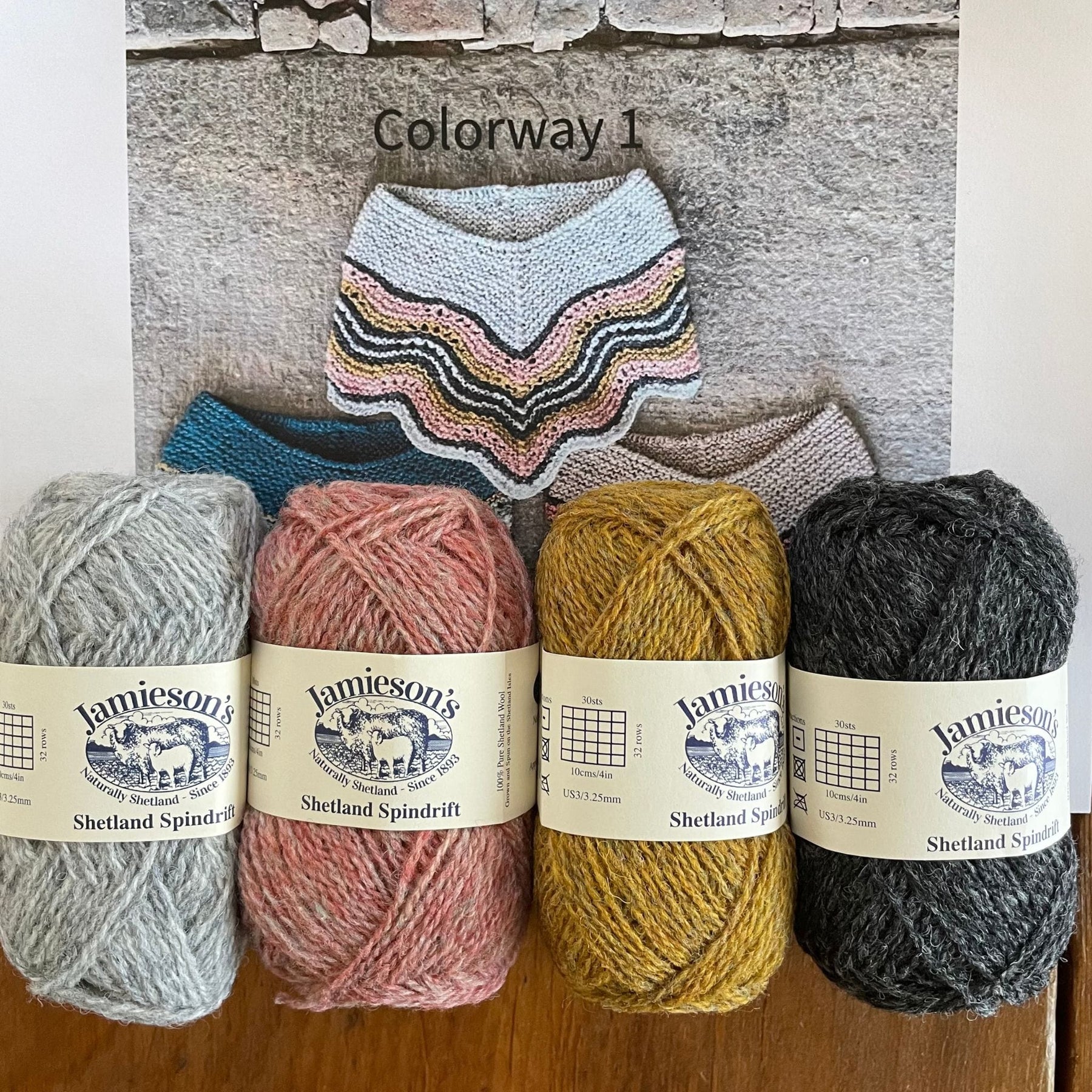 Shetland wool yarn packs-Centifolia Hat Yarn Pack - 9 colors of Jamieson's  Shetland Spindrift to knit ladies Fair Isle hat