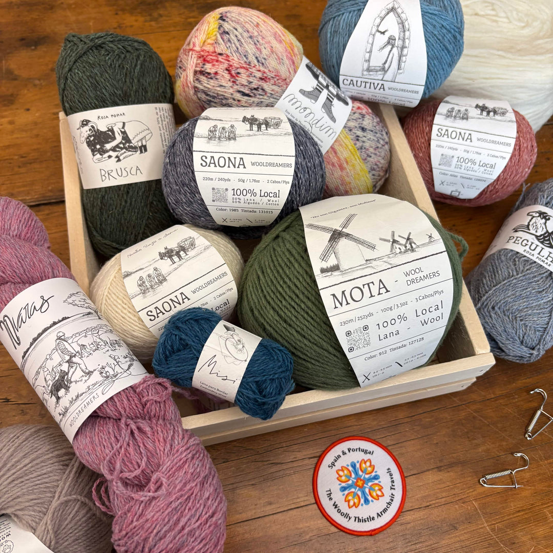 Mix of yarns from Spain and Portugal Wooldreamers and Retrosaria brands