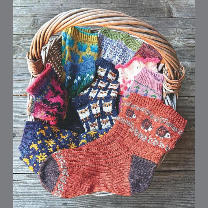 Whimsical Colorwork Socks by Charlotte Stone