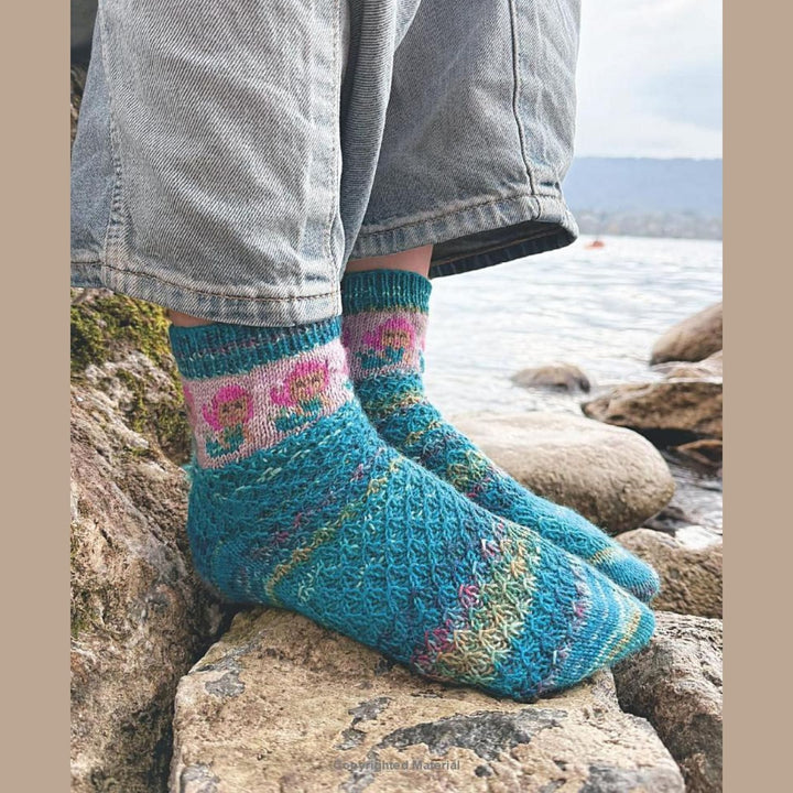 Whimsical Colorwork Socks by Charlotte Stone