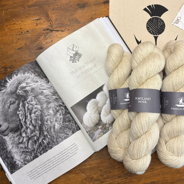 Malvina Shawl from The Wonder of Wool in Armscote Manor Portland