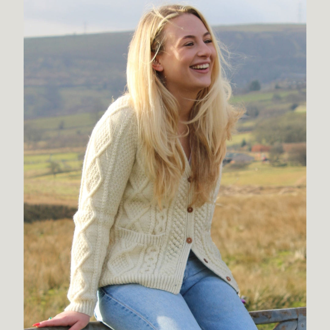 Orla Cardigan in Coast by Baa Ram Ewe
