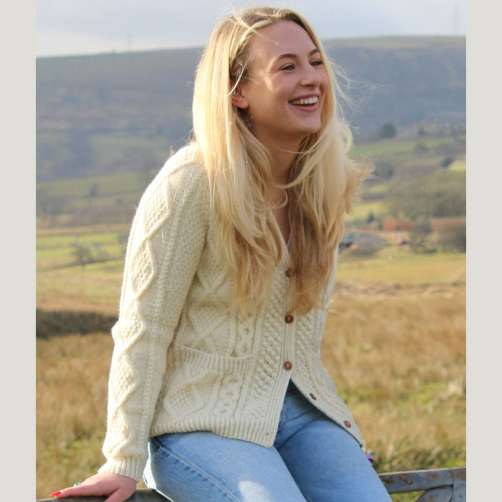 Orla Cardigan in Coast by Baa Ram Ewe