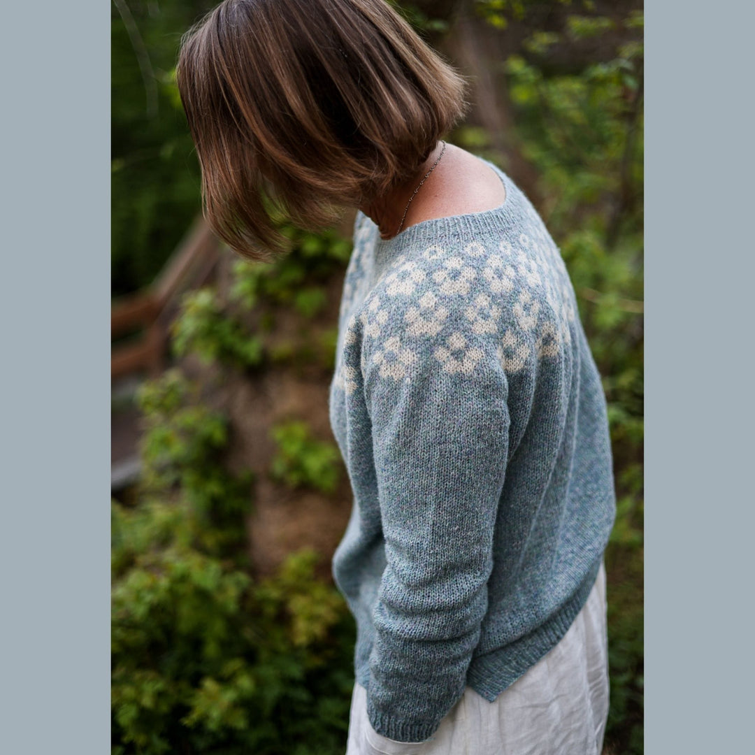 Mattie Pullover or Cardigan in Le Petit Lambswool by Kristin Drysdale