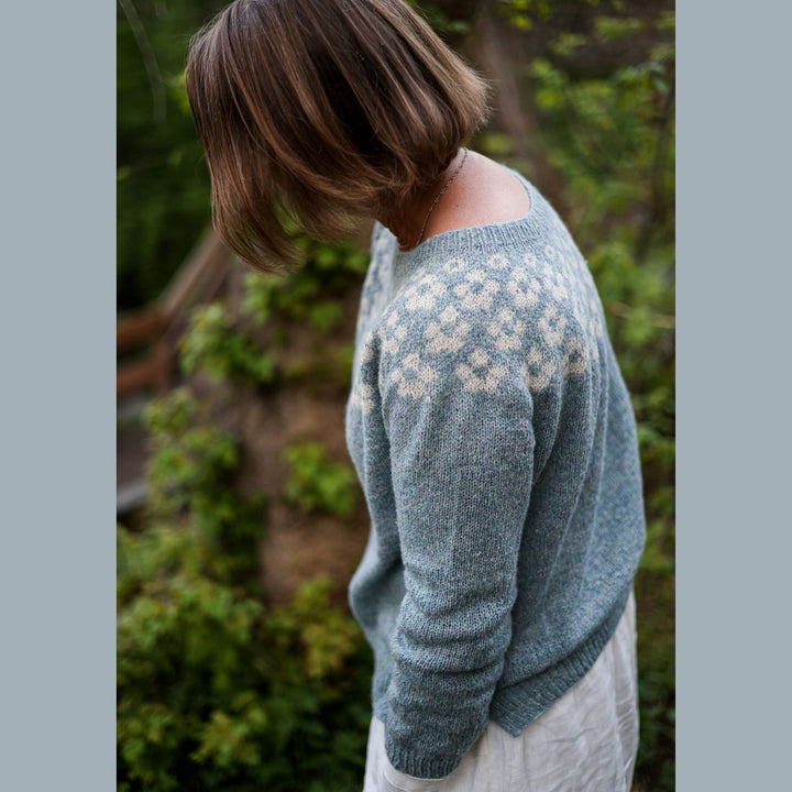 Mattie Pullover or Cardigan in Le Petit Lambswool by Kristin Drysdale