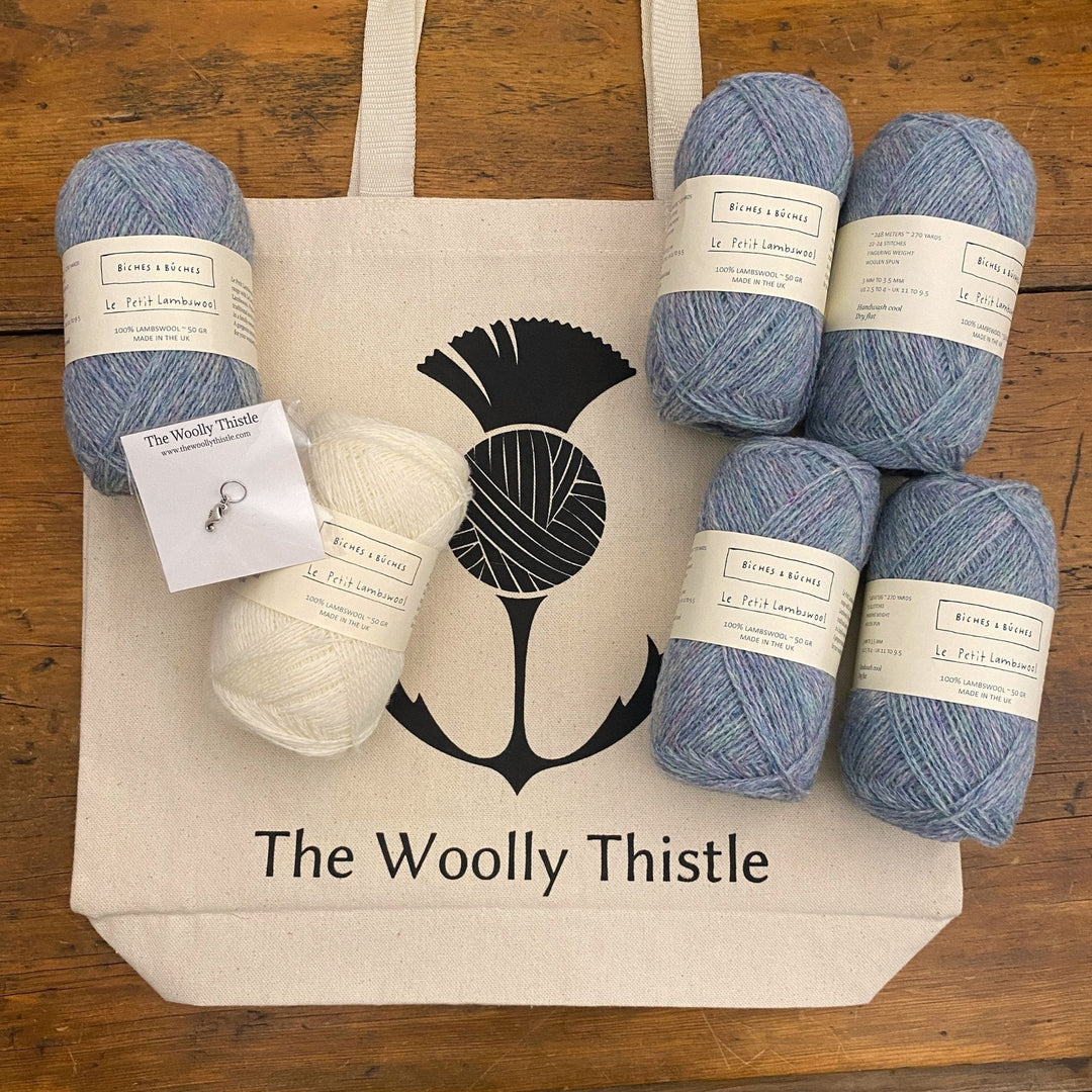 Mattie Pullover or Cardigan in Le Petit Lambswool by Kristin Drysdale