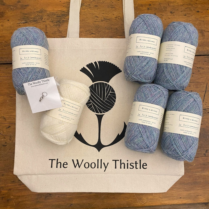 Mattie Pullover or Cardigan in Le Petit Lambswool by Kristin Drysdale