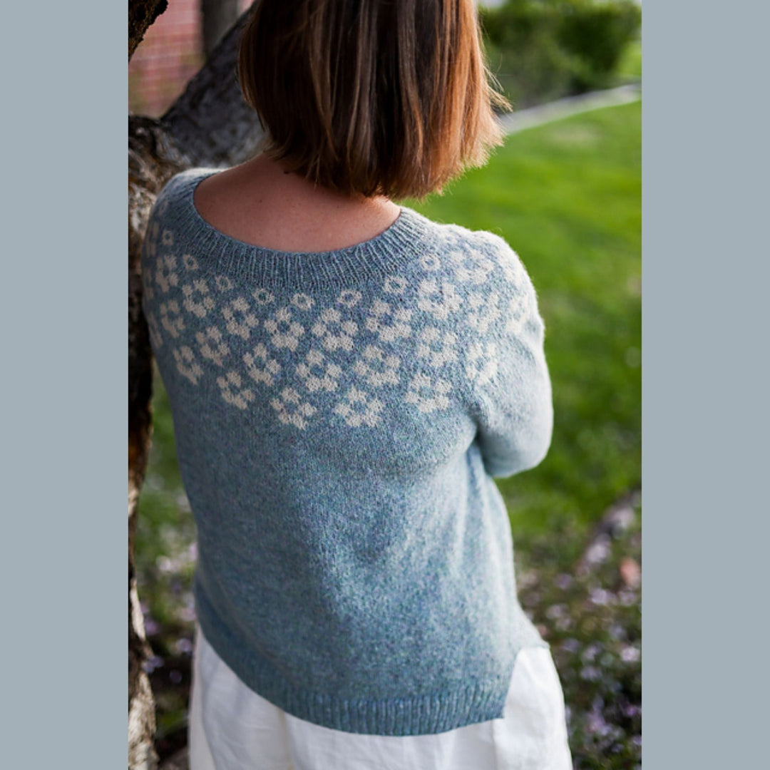 Mattie Pullover or Cardigan in Le Petit Lambswool by Kristin Drysdale