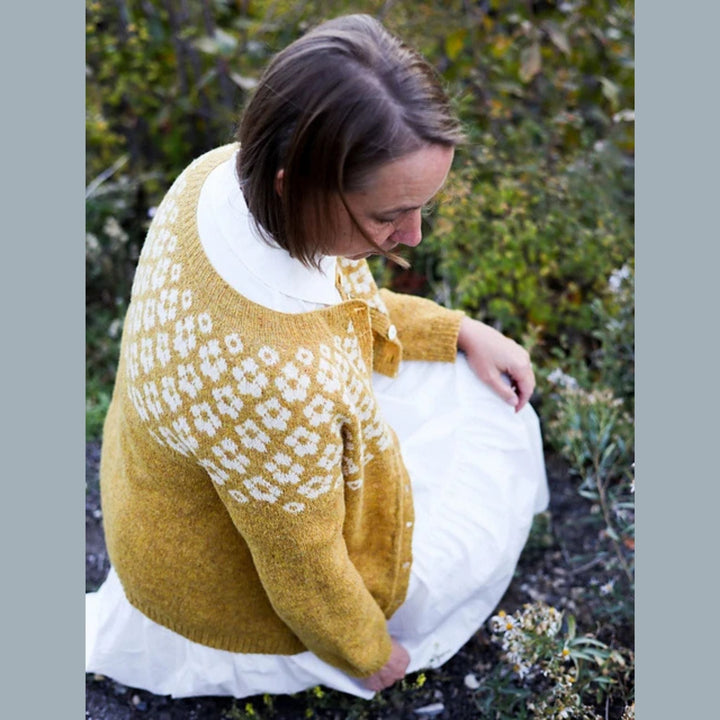 Mattie Pullover or Cardigan in Le Petit Lambswool by Kristin Drysdale