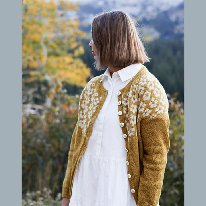 Mattie Pullover or Cardigan in Le Petit Lambswool by Kristin Drysdale