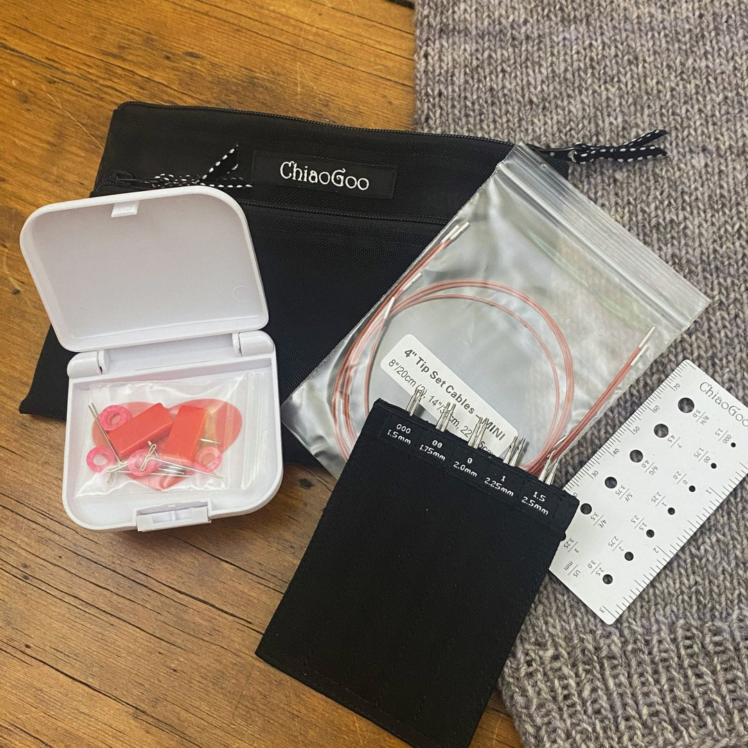 ChiaoGoo - 4" TWIST Interchangeable Needle Set Red Lace Mini US 000-1.5 (1.50mm-2.50mm)