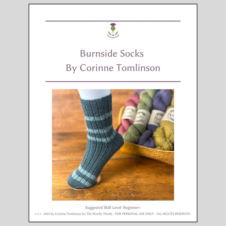 Burnside Socks Pattern by Corinne Tomlinson