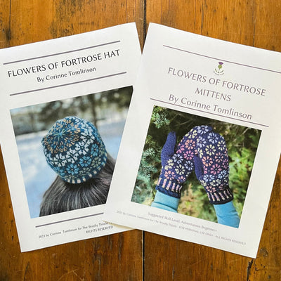 Flowers of Fortrose Hat & Mittens Patterns