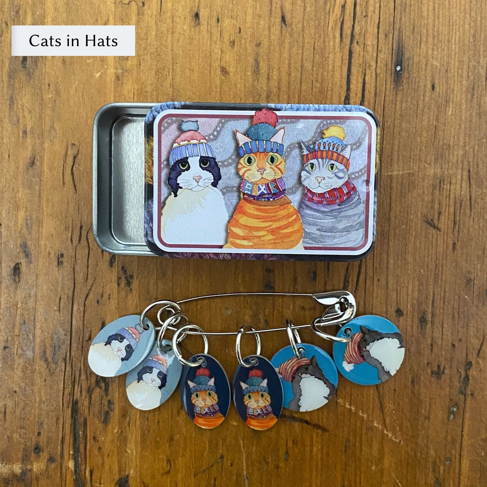 Stitch Markers in a Pocket Tin