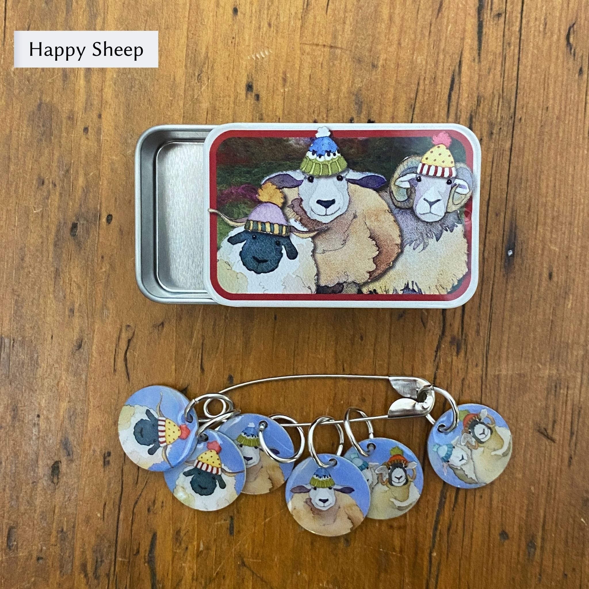 Stitch Markers in a Pocket Tin