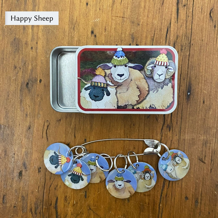 Stitch Markers in a Pocket Tin