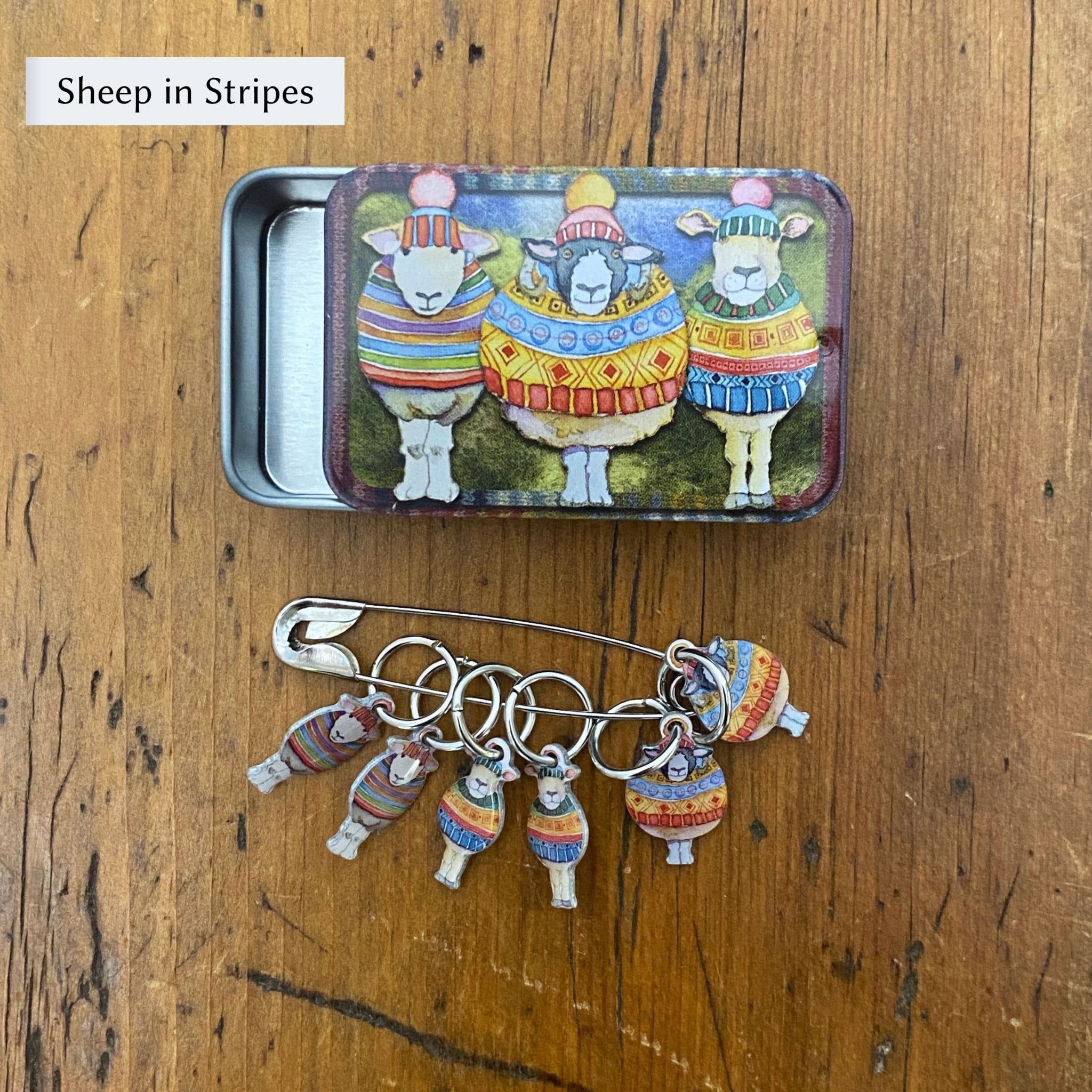 Stitch Markers in a Pocket Tin