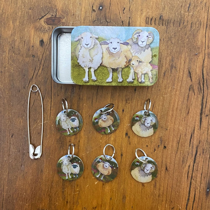 Stitch Markers in a Pocket Tin