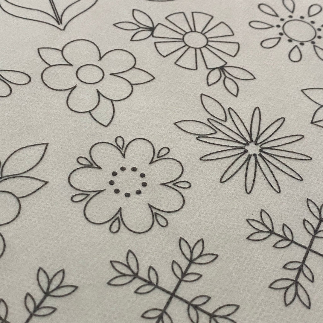 Scandi Flowers Stick & Stitch Embroidery Pattern