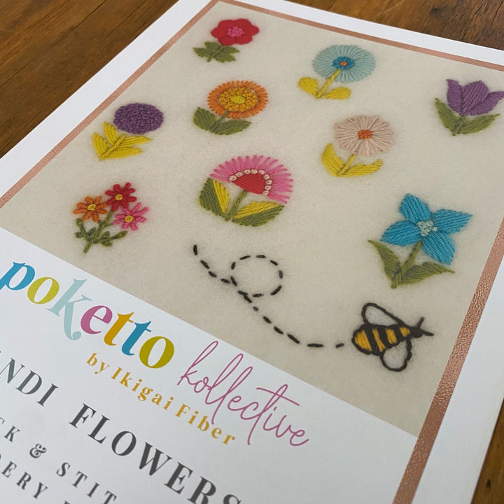 Scandi Flowers Stick & Stitch Embroidery Pattern