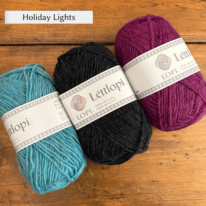 Striped Christmas Stocking in Léttlopi by Jill Schroeder for The Woolly Thistle