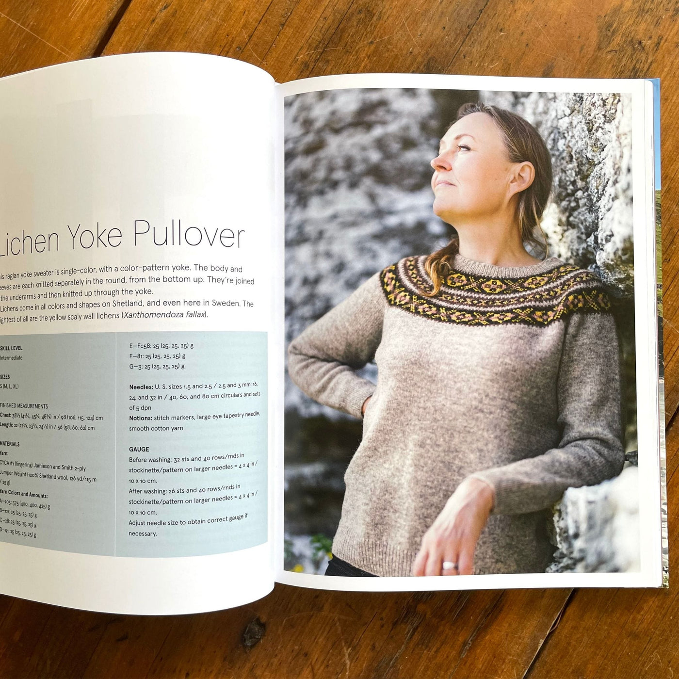 Lichen Yoke Pullover by Carina Olsson in 2ply Jumper