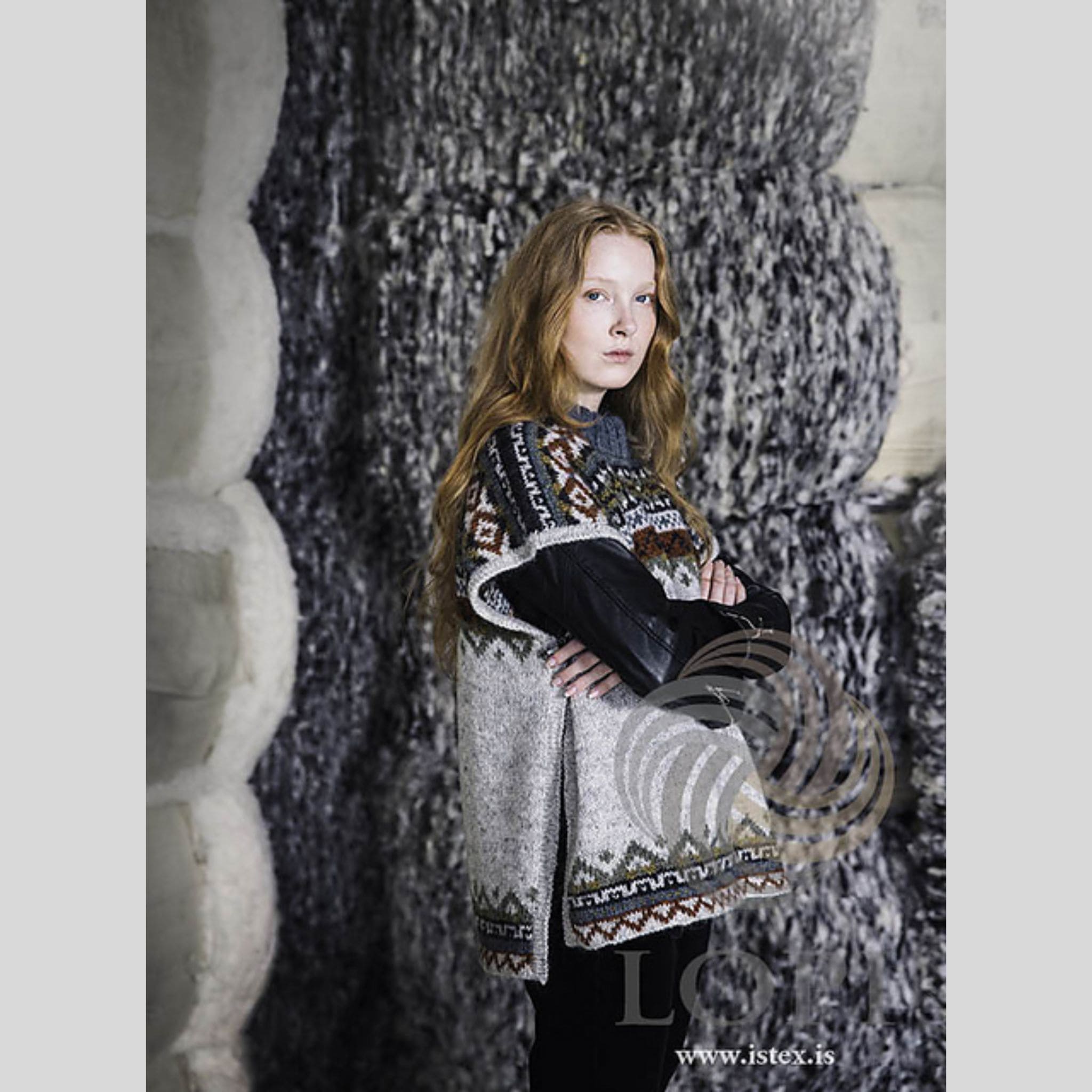 Ris Poncho by Védís Jónsdóttir for Ístex in Léttlopi and Einband