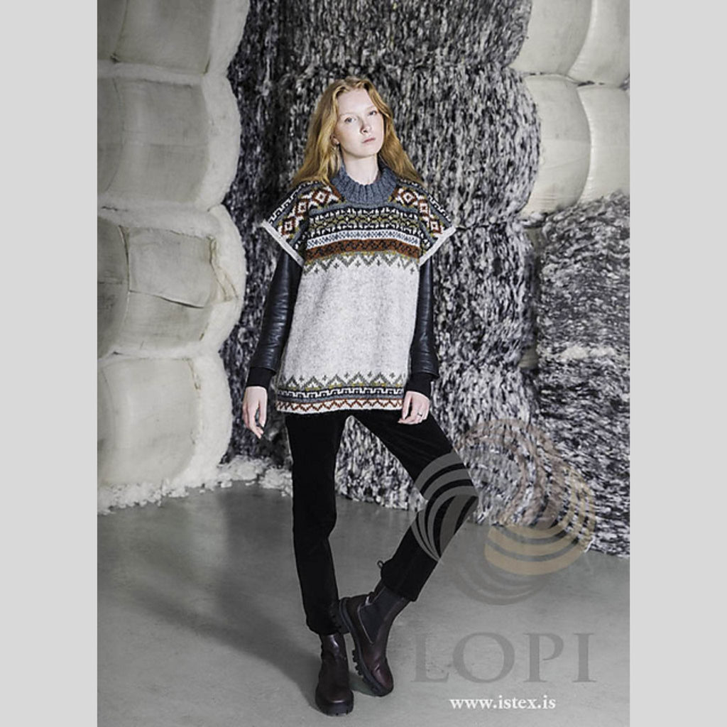Ris Poncho by Védís Jónsdóttir for Ístex in Léttlopi and Einband