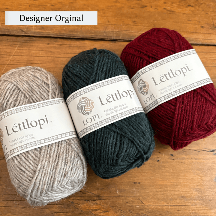 Striped Christmas Stocking in Léttlopi by Jill Schroeder for The Woolly Thistle