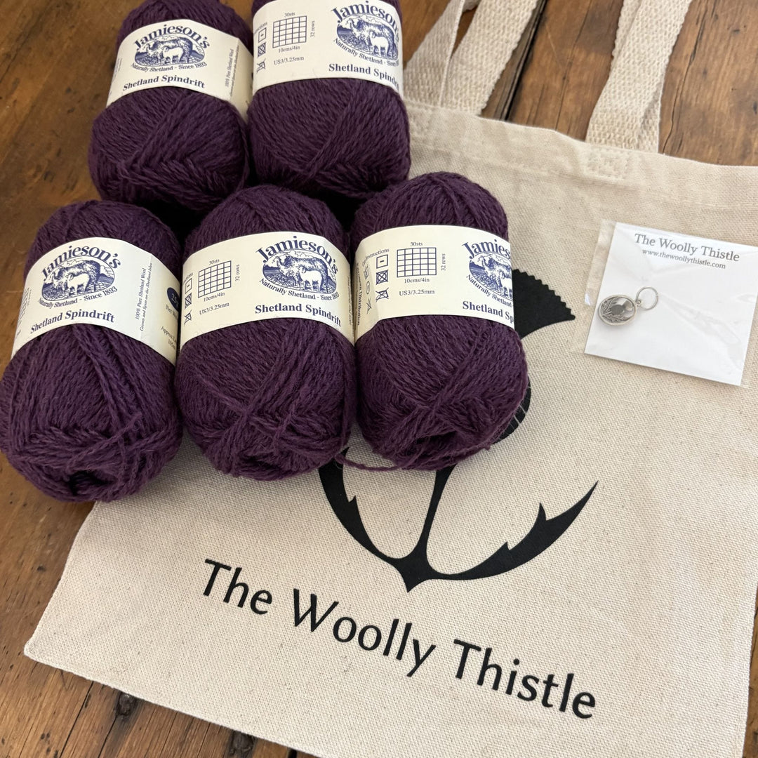 Hairst Hap Hood by Gudrun Johnston in Jamieson's of Shetland Spindrift