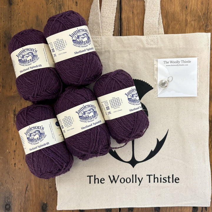 Hairst Hap Hood by Gudrun Johnston in Jamieson's of Shetland Spindrift