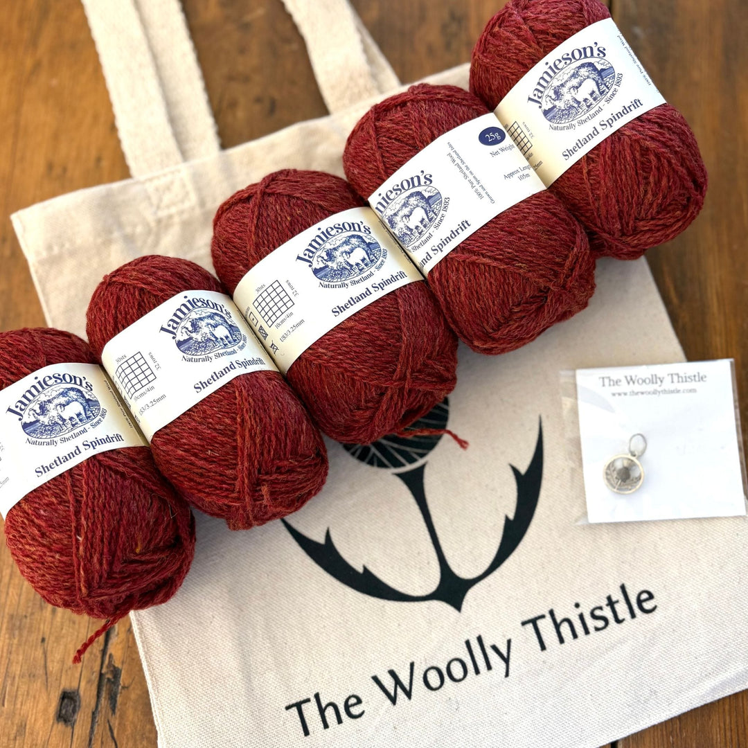 Hairst Hap Hood by Gudrun Johnston in Jamieson's of Shetland Spindrift