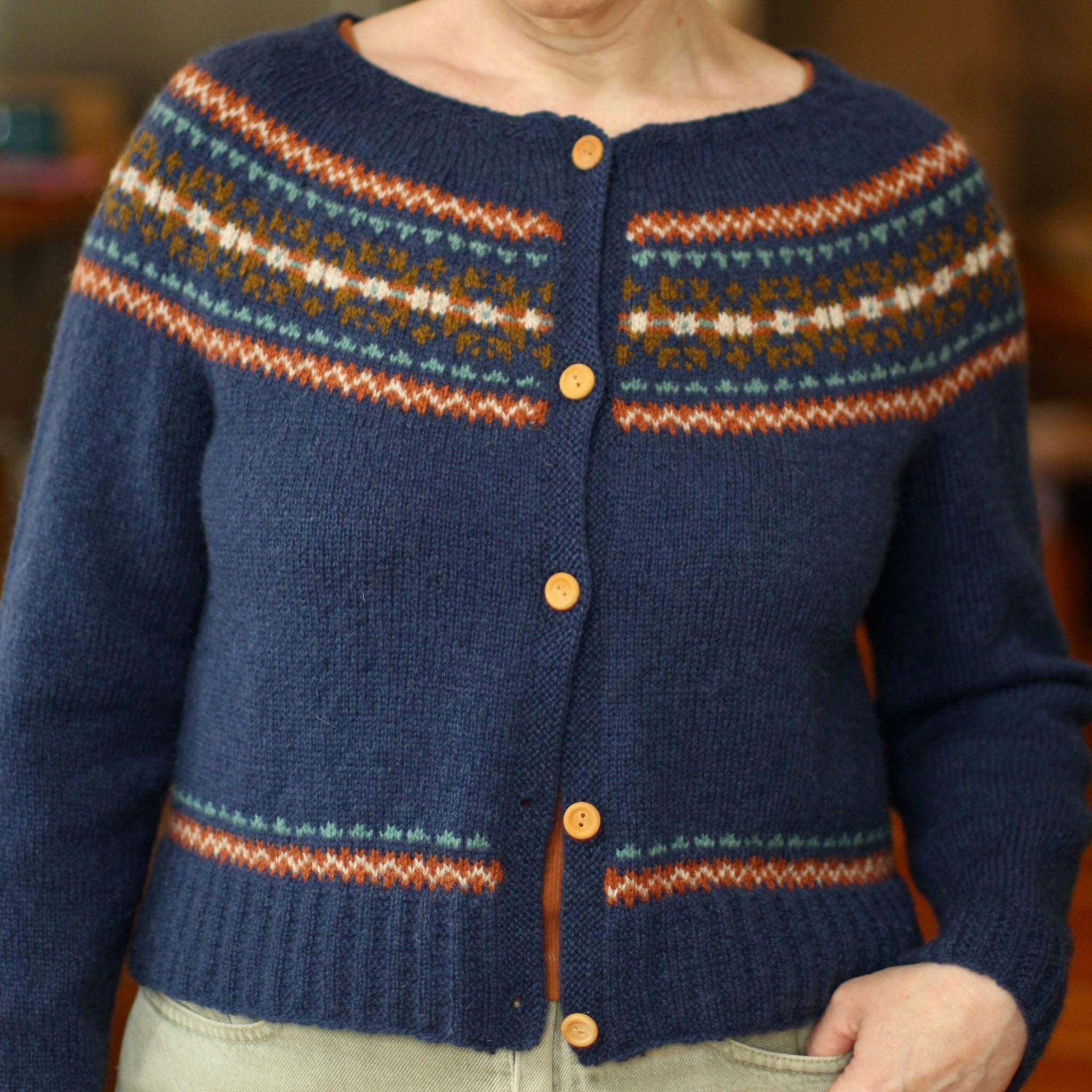 Melby Yoke by Gudrun Johnston in Spindrift