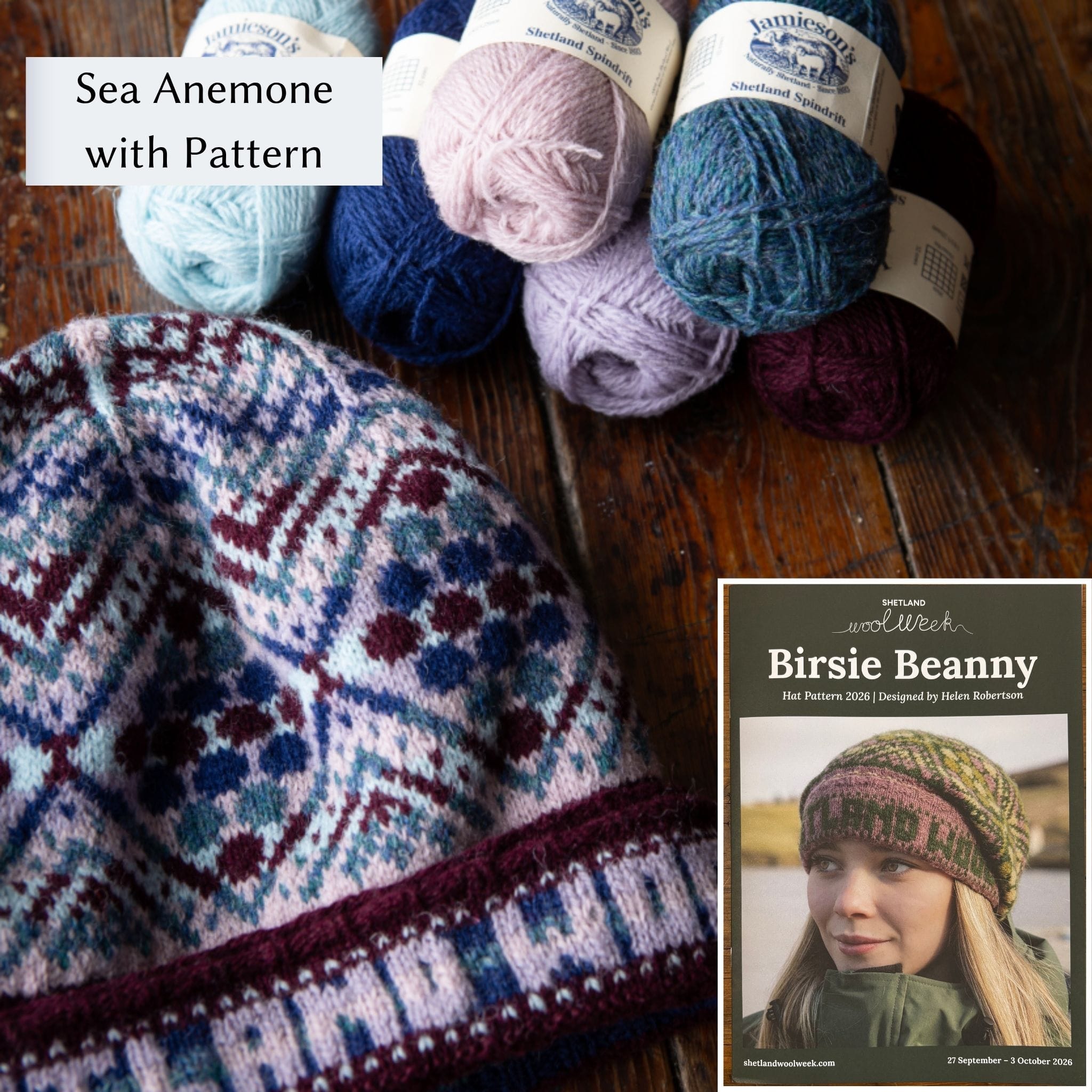 帽子 LGB DREAM beanie knit hairband archive 2026 SWW Birsie Beanny by Helen Robertson in Jamieson's of