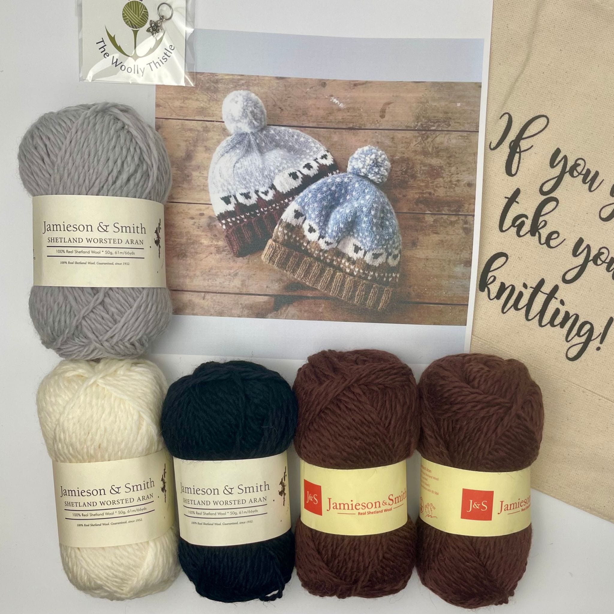 Baa-ble Hat Yarn Set in Shetland Aran by Donna Smith – The Woolly