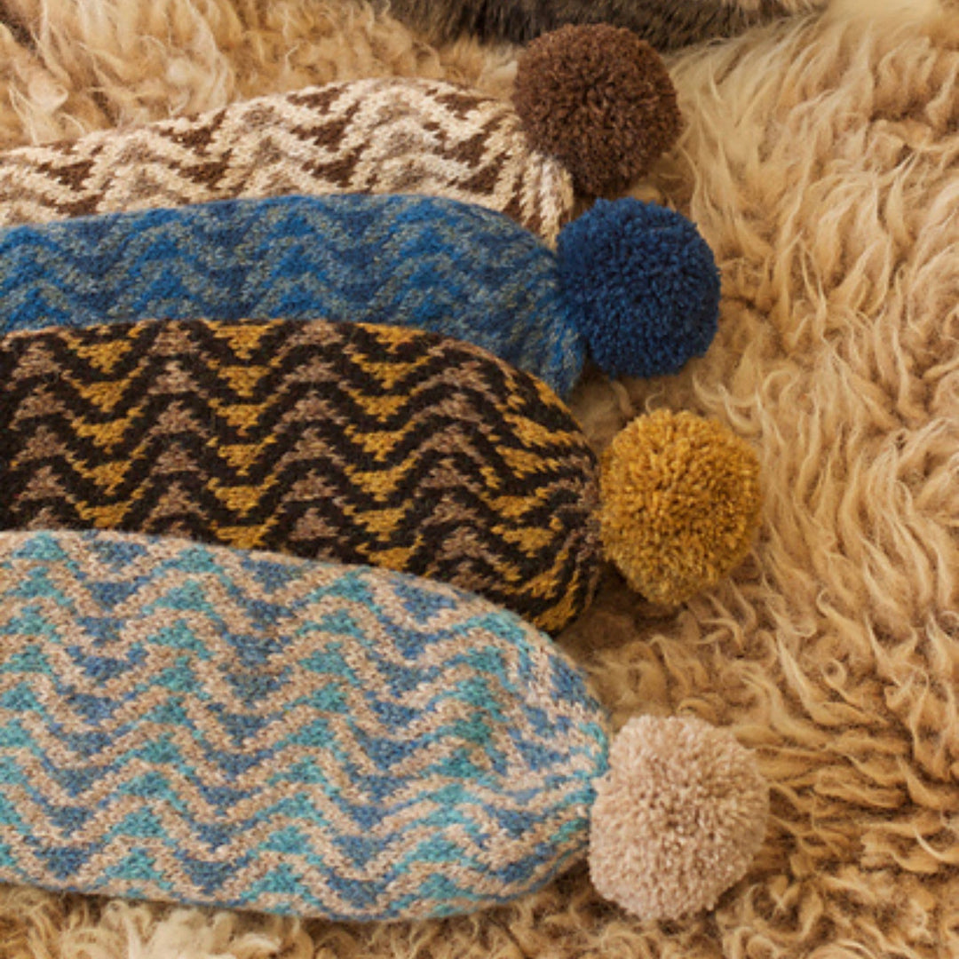 Bousta Beanie by Gudrun Johnston in Jamieson & Smith 2 ply
