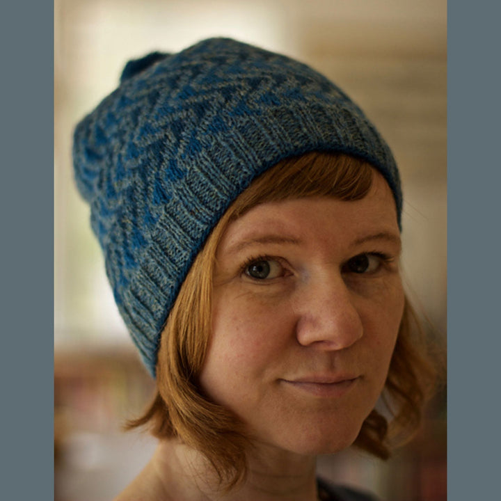 Bousta Beanie by Gudrun Johnston in Jamieson & Smith 2 ply