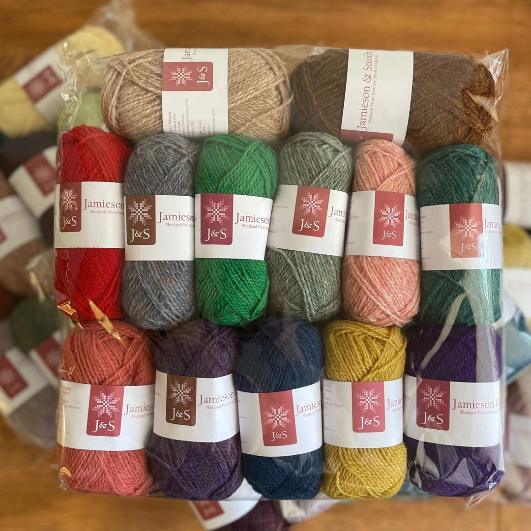 Jamieson & Smith 2ply Jumper Weight Baker's Dozen Yarn Grab Bag!