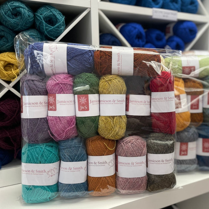 Jamieson & Smith 2ply Jumper Weight Baker's Dozen Yarn Grab Bag!