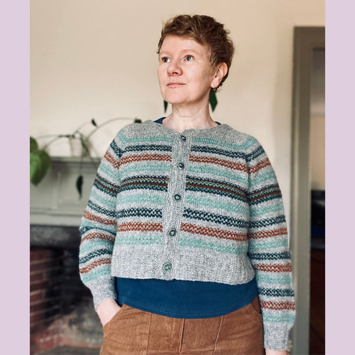 Vaddel Cardigan or Sweater by Gudrun Johnston in Jamieson & Smith 2ply