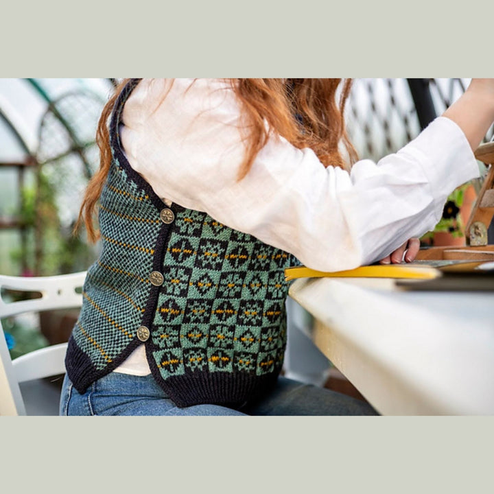 Vegr Vest by Ella Gordon in J&S 5ply Shetland