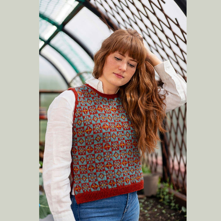 Vegr Vest by Ella Gordon in J&S 5ply Shetland