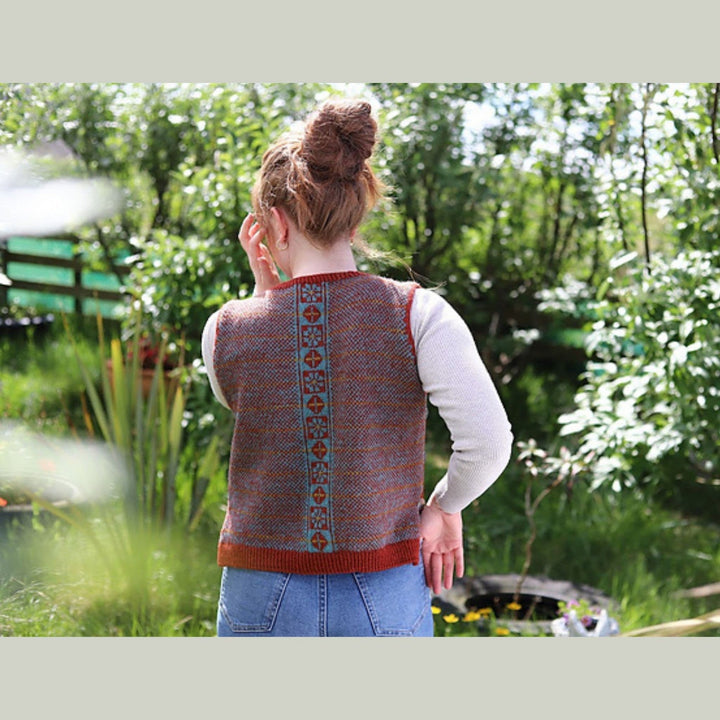 Vegr Vest by Ella Gordon in J&S 5ply Shetland