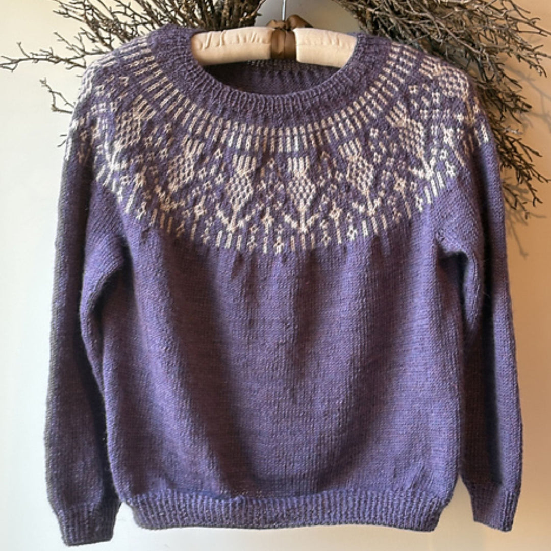 Thistle & Posy Sweater by Carolyn Holbrook in Yarnadelic