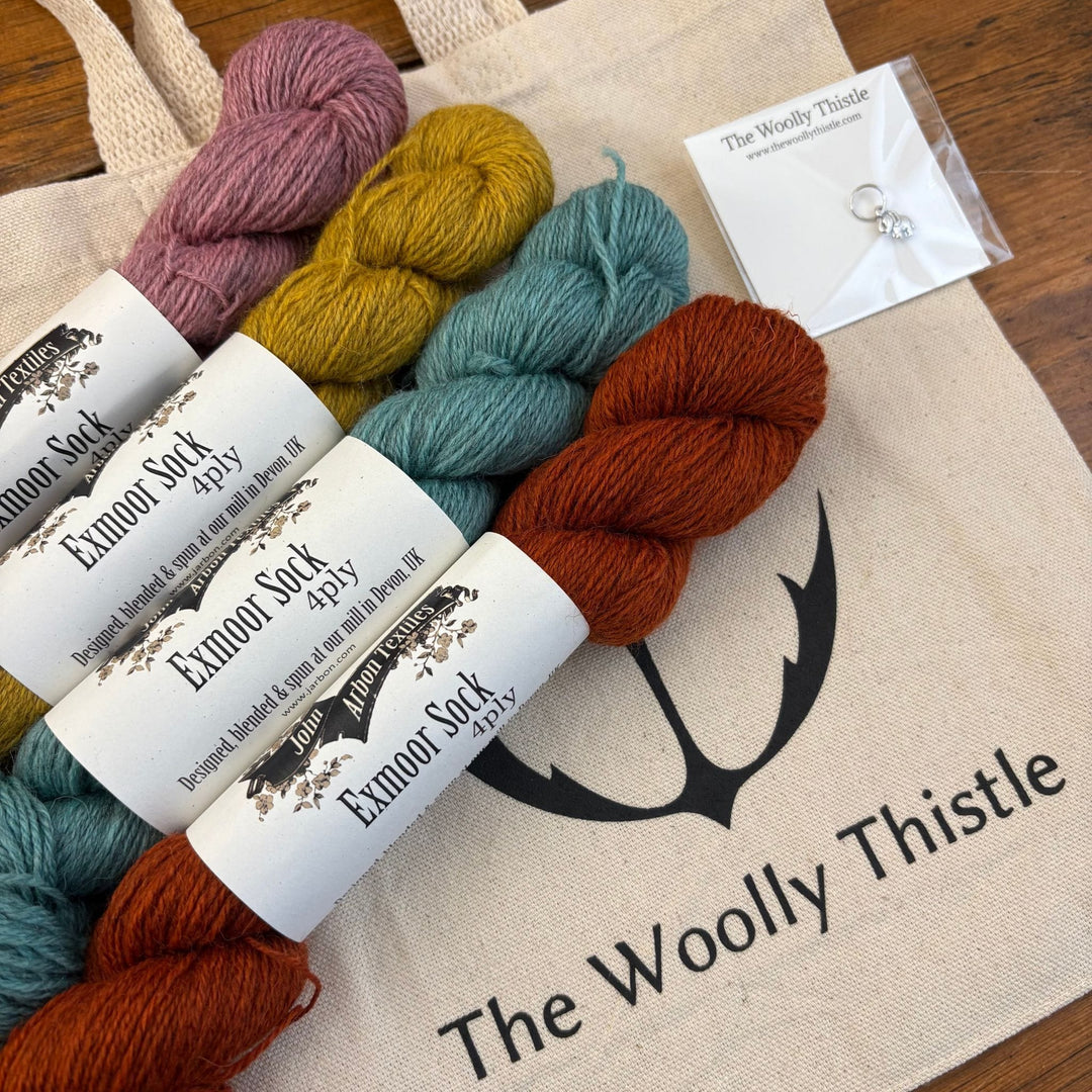 Wood Block Mitts by Ysolda Teague in John Arbon Exmoor Sock Yarn