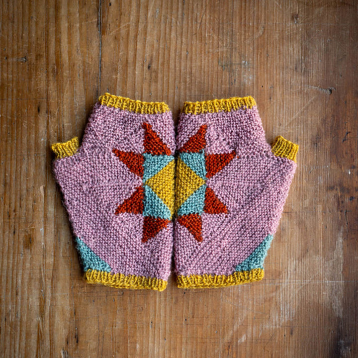 Wood Block Mitts by Ysolda Teague in John Arbon Exmoor Sock Yarn